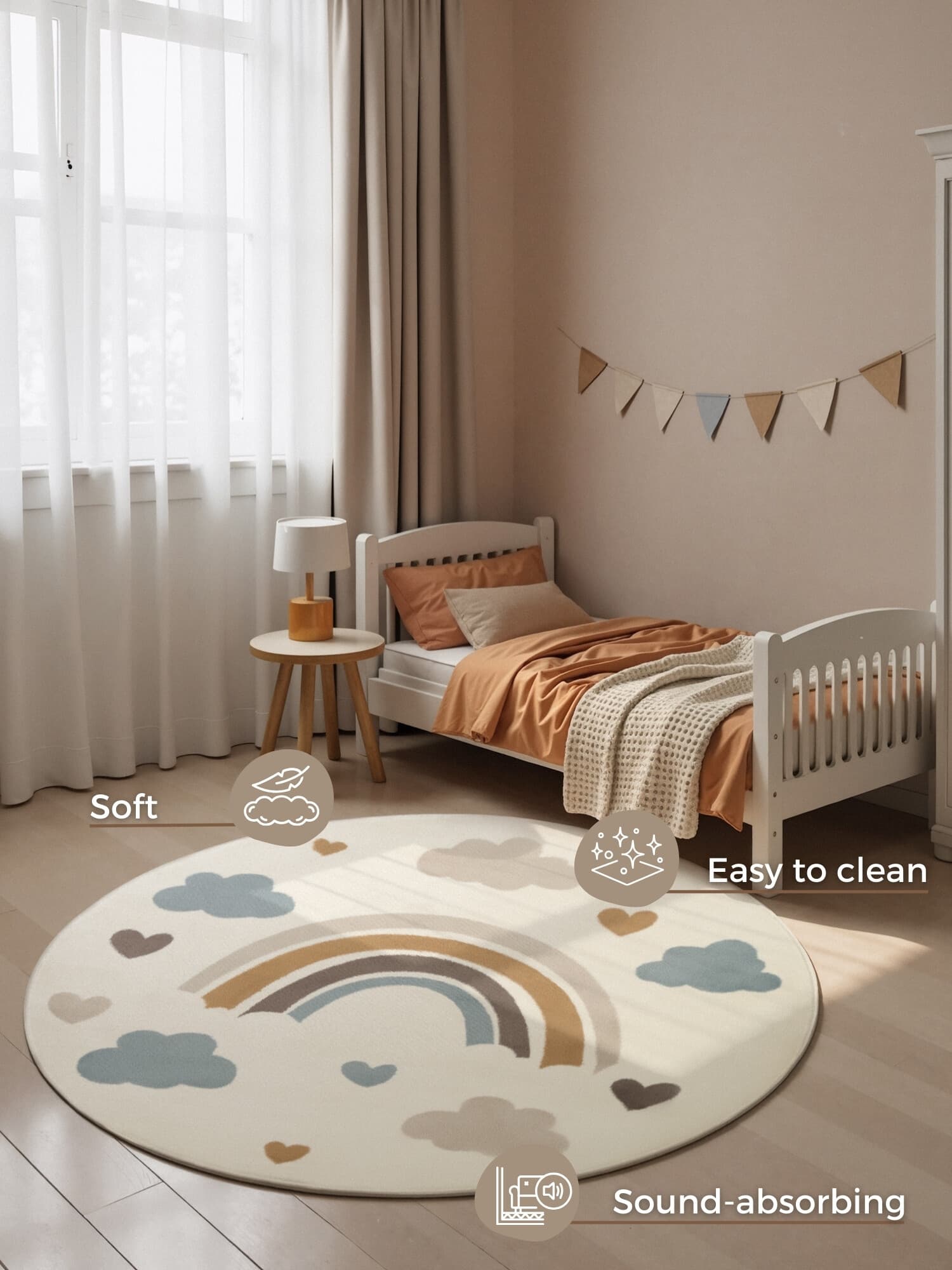 Dětský koberec Adventures 106418 Cream Multicolor kruh Kruh Ø 160 cm 2