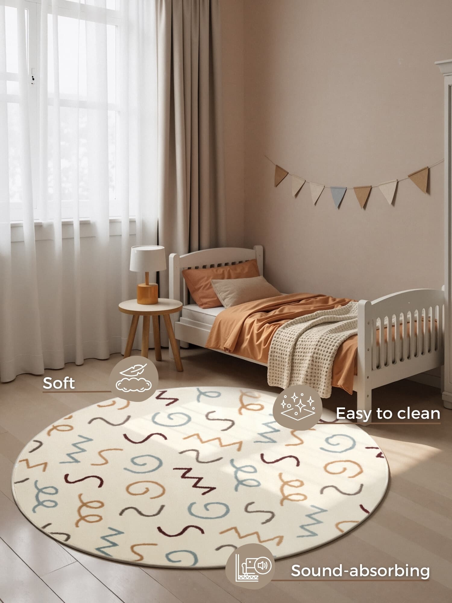 Dětský koberec Adventures 106422 Cream Multicolor kruh Kruh Ø 160 cm 8