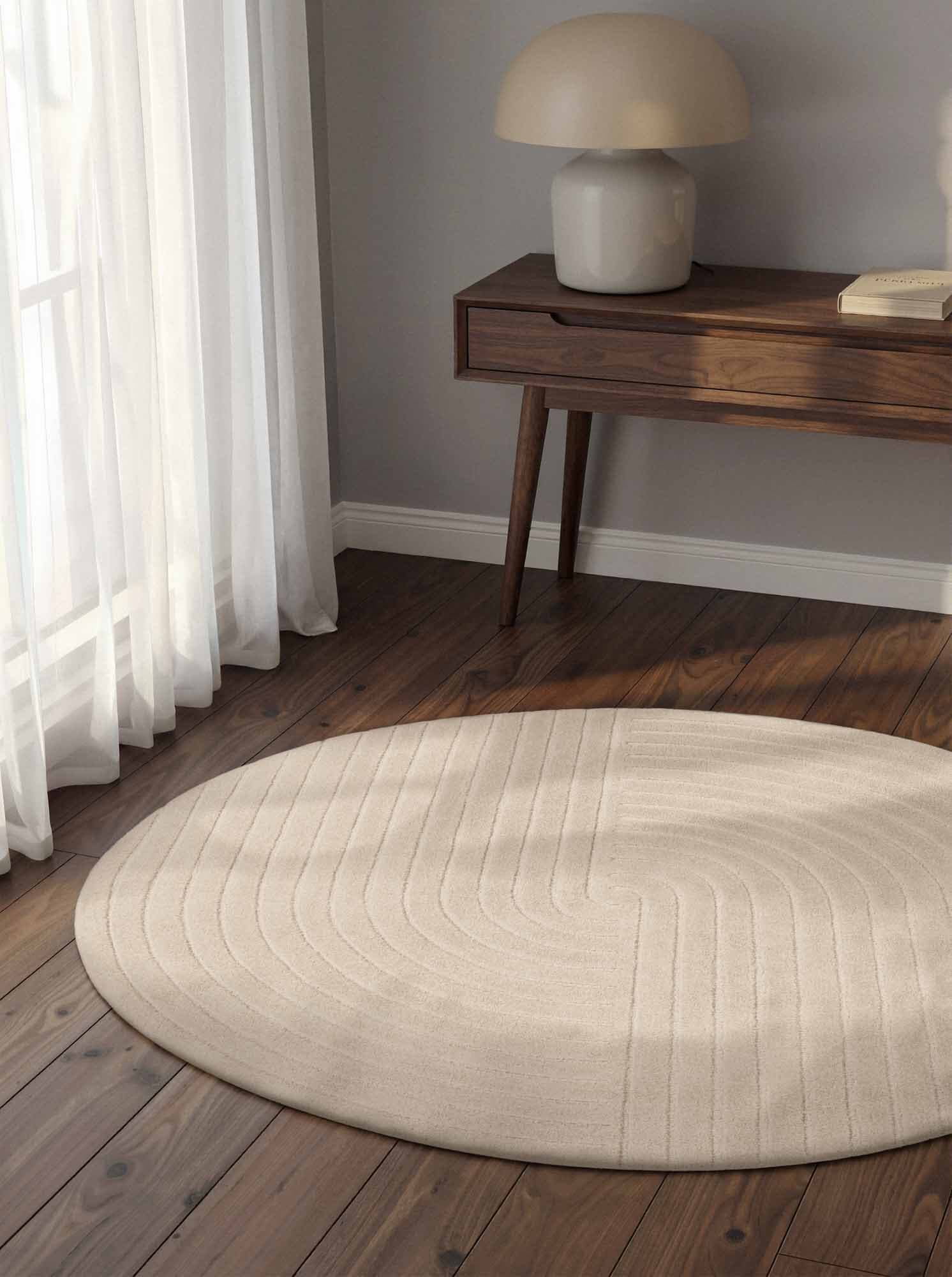 Kusový koberec Vikosa Arcura 106269 Cream White kruh Kruh Ø 120 cm 2
