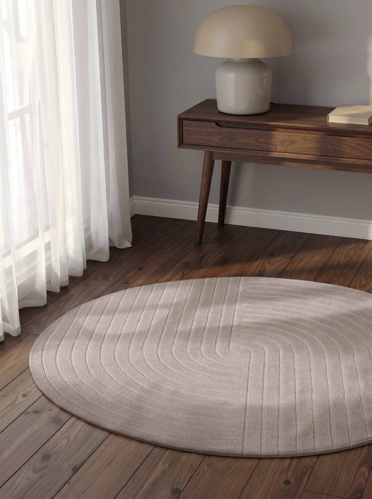 Kusový koberec Vikosa Arcura 106270 Light Grey kruh Kruh Ø 120 cm 2