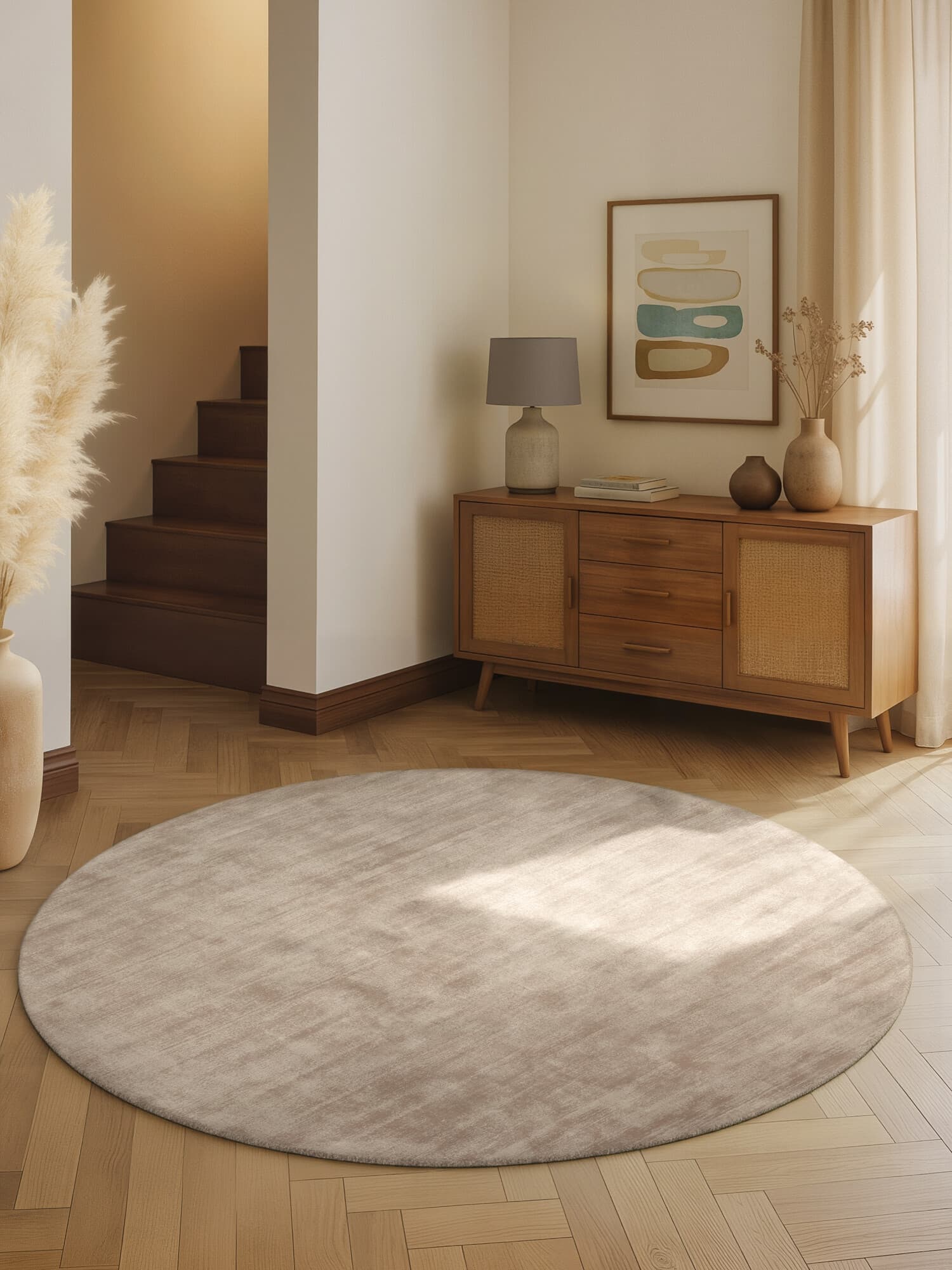 Kusový koberec Vikosa Jane 106295 Beige kruh Kruh Ø 120 cm 2
