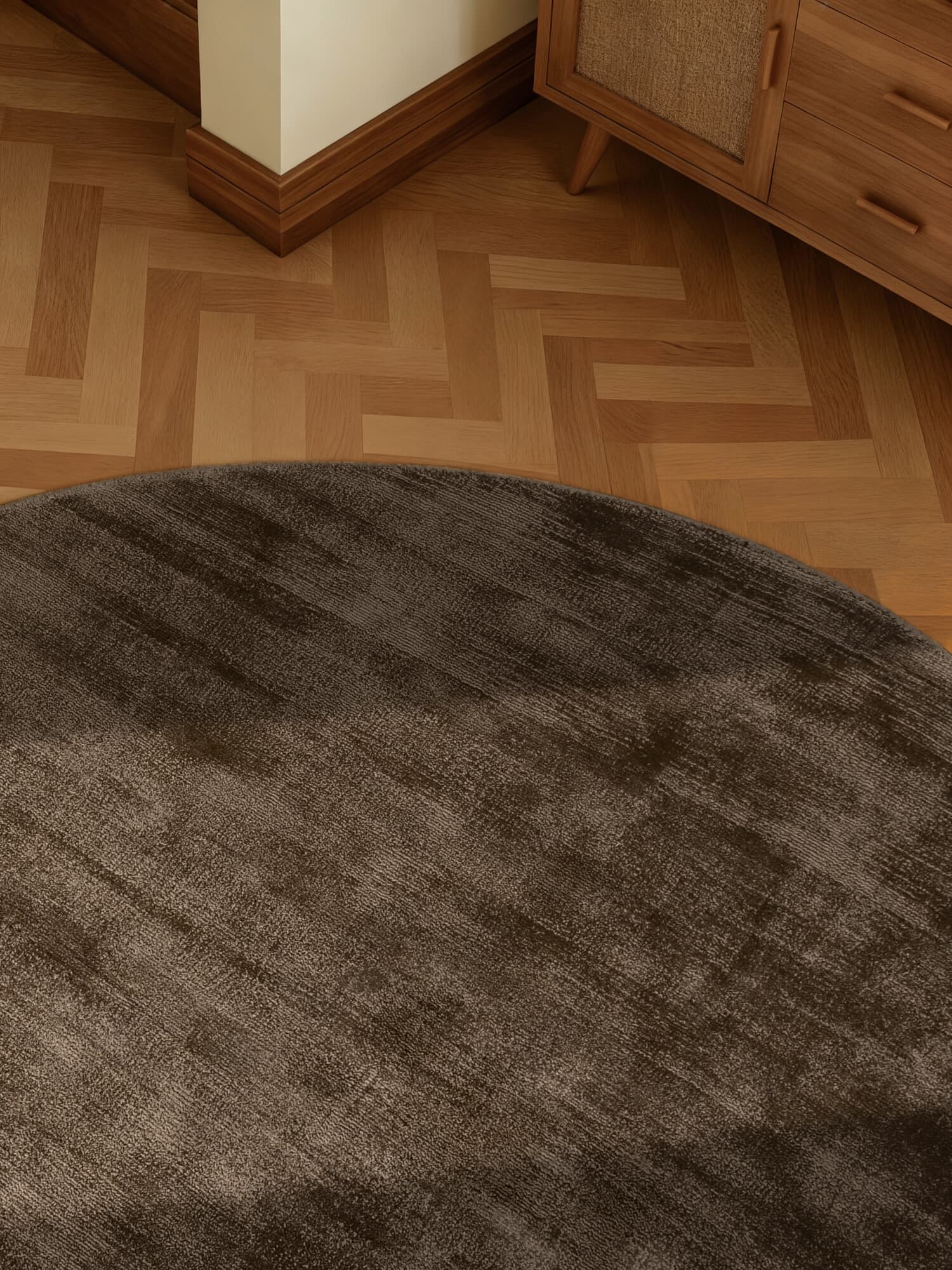Kusový koberec Vikosa Jane 106297 Brown kruh Kruh Ø 120 cm 7