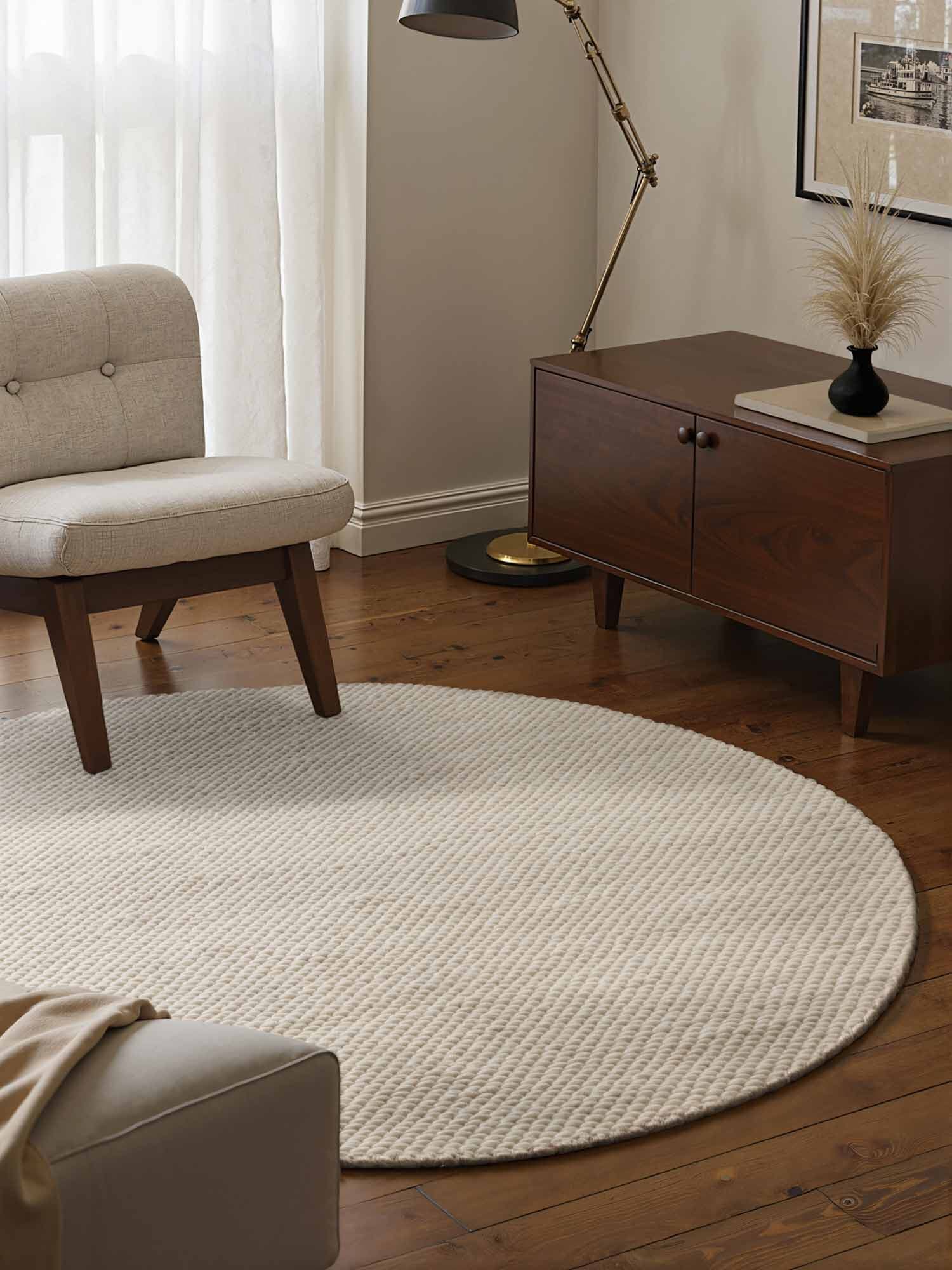 Kusový koberec Lyon Beans 106314 Natural Cream kruh z kolekce Elle Kruh Ø 160 cm 3
