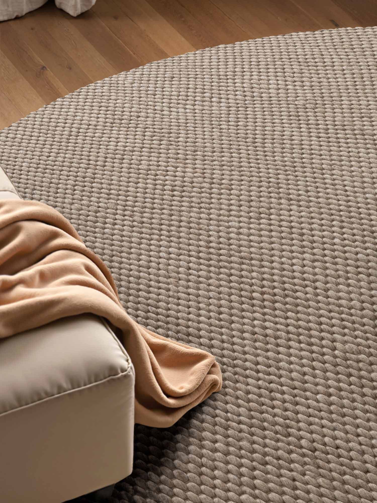Kusový koberec Lyon Beans 106315 Natural Beige kruh z kolekce Elle Kruh Ø 200 cm 6