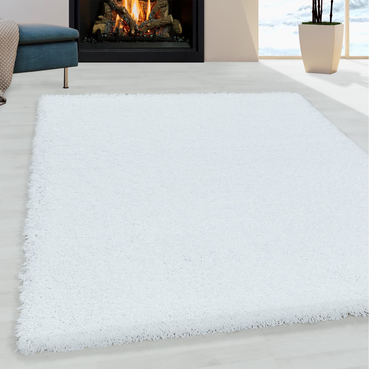 Kusový koberec Sydney Shaggy 3000 white 2