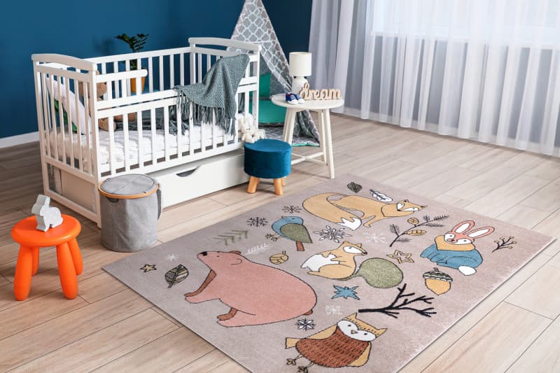 Dětský kusový koberec Fun Forester beige 2