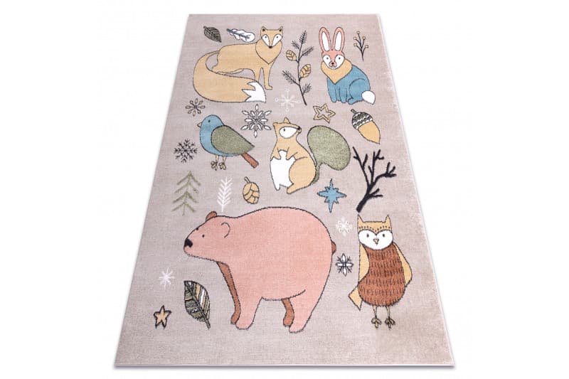 Dětský kusový koberec Fun Forester beige 3