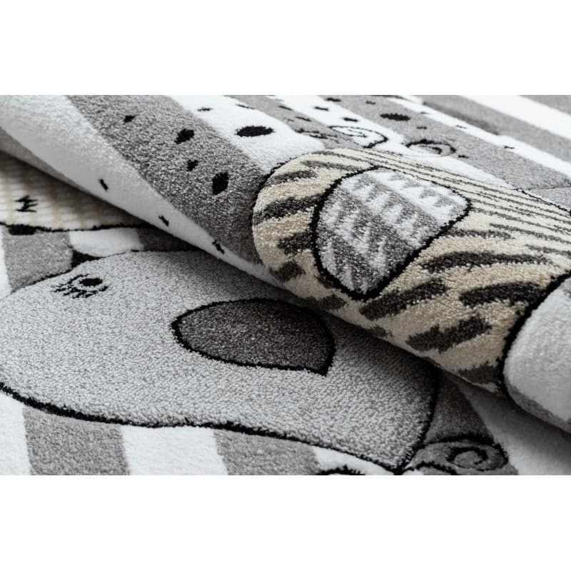Dětský kusový koberec Petit C549 Birds grey 9