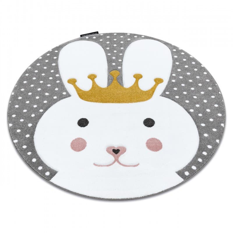Dětský kusový koberec Petit Bunny grey kruh 4