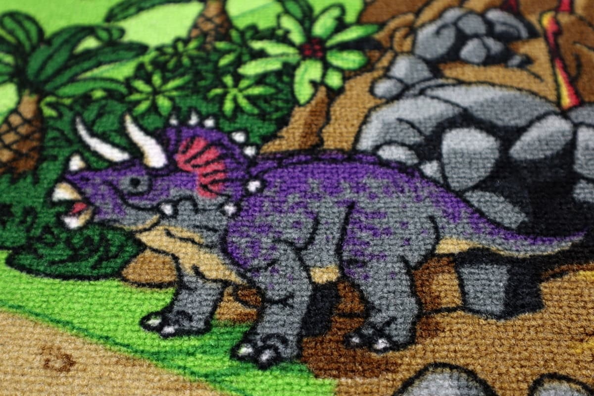 Dětský kusový koberec Dino čtverec 6