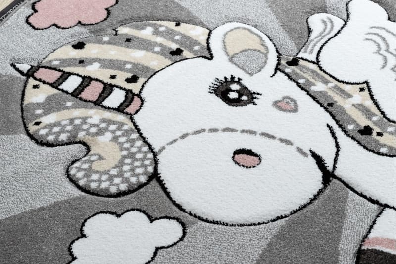 Dětský kusový koberec Petit Unicorn grey kruh 5