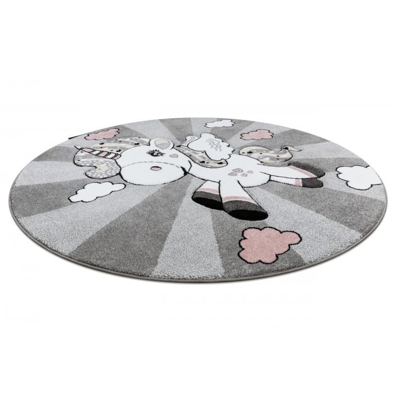 Dětský kusový koberec Petit Unicorn grey kruh 4