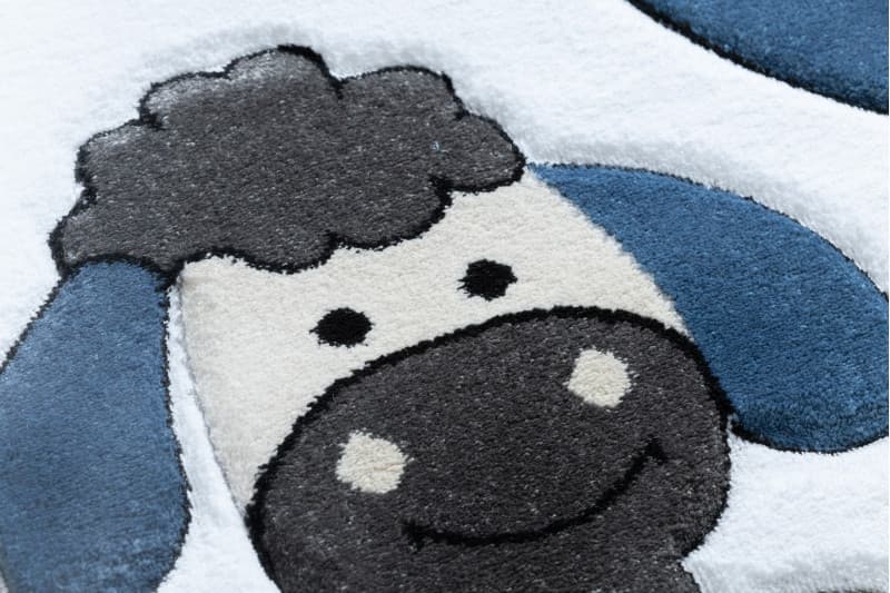 Dětský kusový koberec Petit Farm animals blue 6