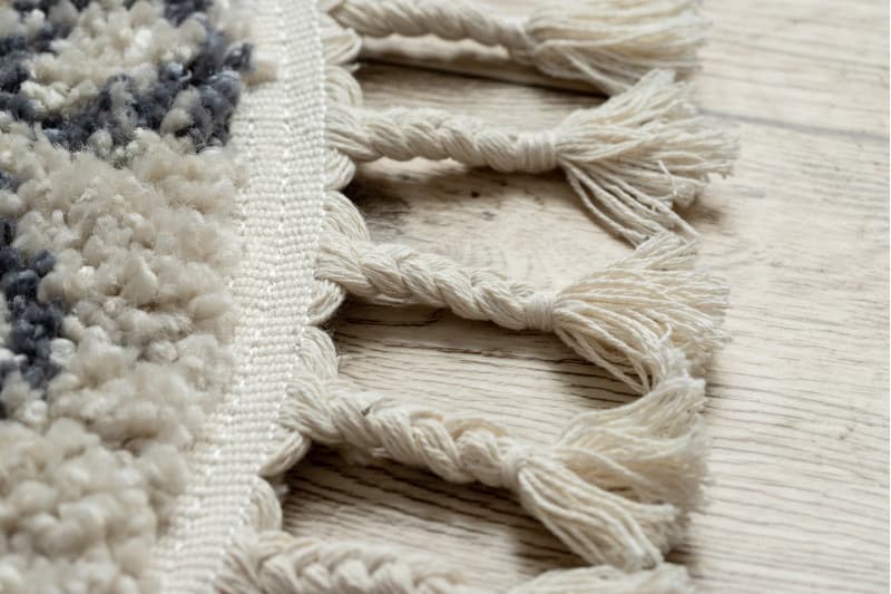 Kusový koberec Berber Agadir G0522 cream and grey kruh 7