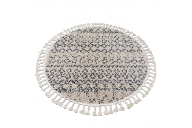 Kusový koberec Berber Agadir G0522 cream and grey kruh 3