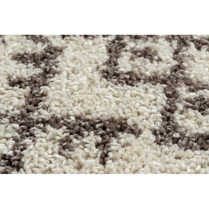 Kusový koberec Berber Tanger B5940 cream and brown kruh 6