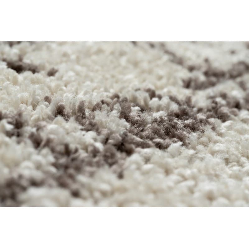 Kusový koberec Berber Tanger B5940 cream and brown kruh 7