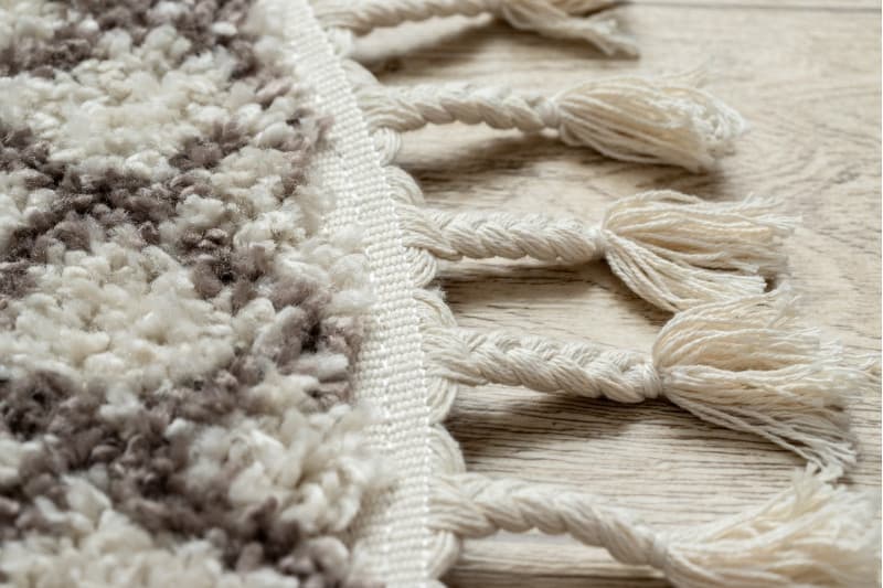 Kusový koberec Berber Tanger B5940 cream and brown kruh 9