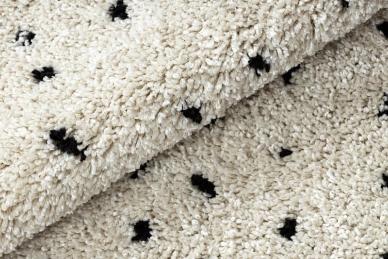Kusový koberec Berber Syla B752 dots cream kruh 8