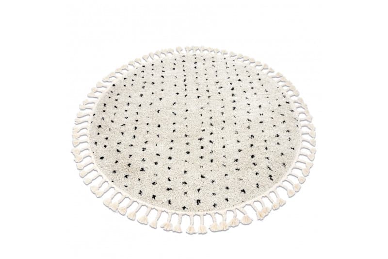 Kusový koberec Berber Syla B752 dots cream kruh 4