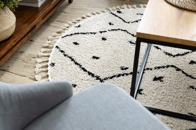 Kusový koberec Berber Tetuan B751 cream kruh 3