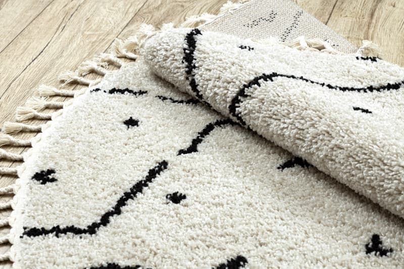 Kusový koberec Berber Tetuan B751 cream kruh 10
