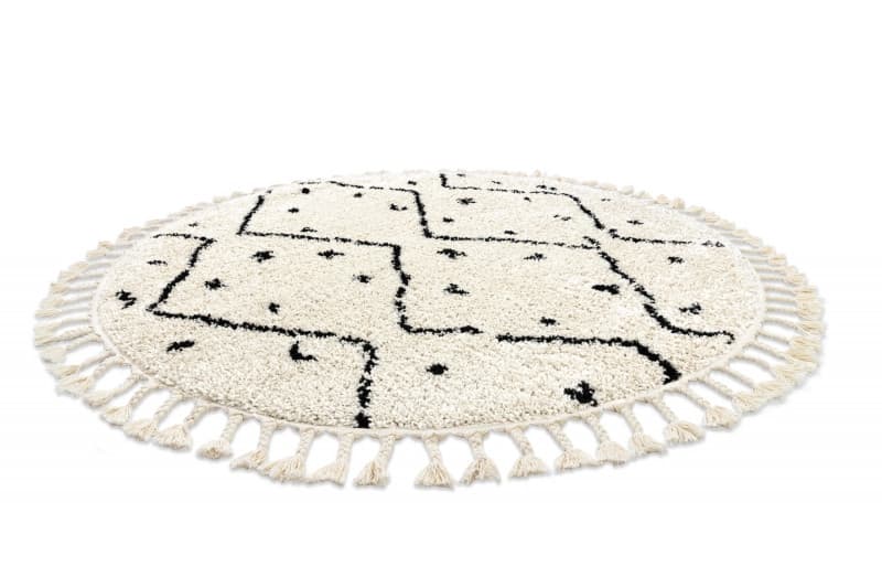Kusový koberec Berber Tetuan B751 cream kruh 5