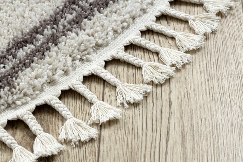 Kusový koberec Berber Asila cream and brown kruh 10