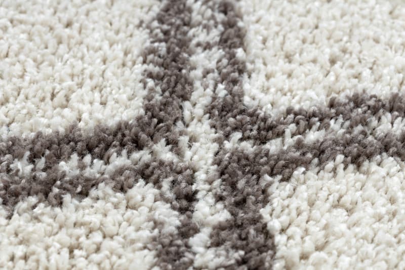 Kusový koberec Berber Asila cream and brown kruh 6