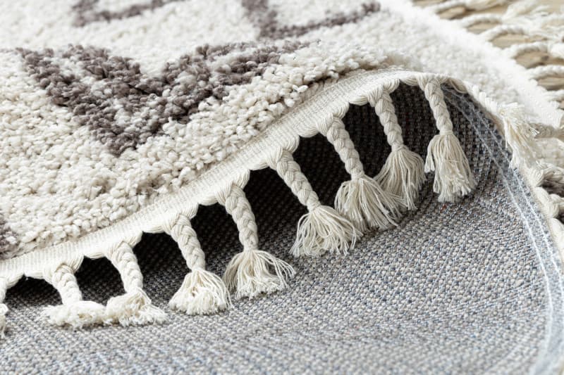Kusový koberec Berber Asila cream and brown kruh 8