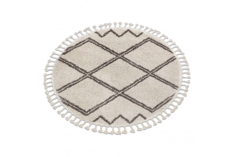 Kusový koberec Berber Asila cream and brown kruh 3