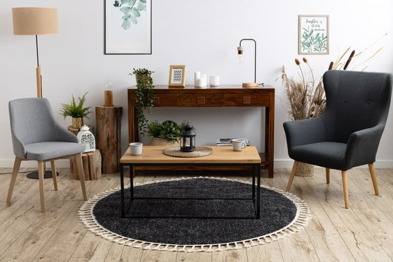 Kusový koberec Berber 9000 grey kruh 2