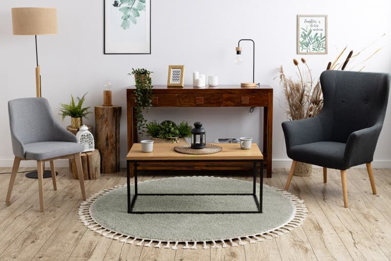 Kusový koberec Berber 9000 green kruh 2
