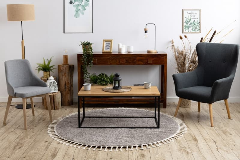 Kusový koberec Berber 9000 brown kruh 2