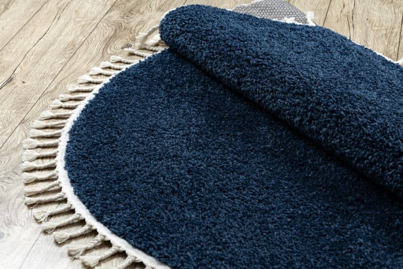 Kusový koberec Berber 9000 navy kruh 9