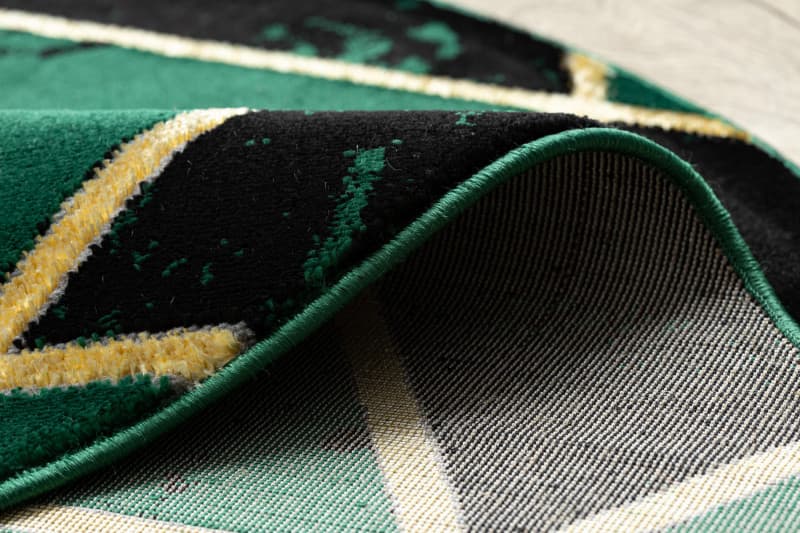 Kusový koberec Emerald 1020 green and gold kruh 6