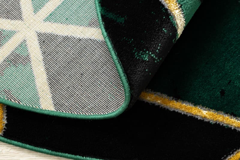 Kusový koberec Emerald 1020 green and gold kruh 7