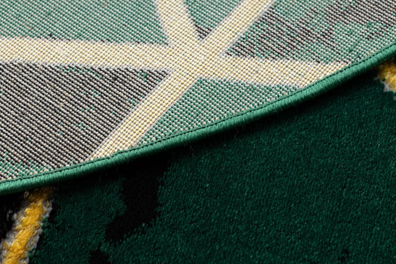 Kusový koberec Emerald 1020 green and gold kruh 10