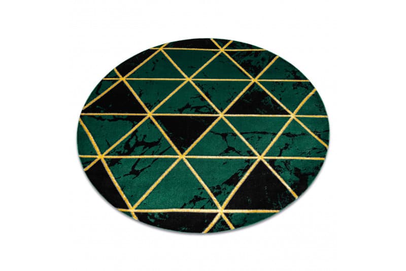 Kusový koberec Emerald 1020 green and gold kruh 3