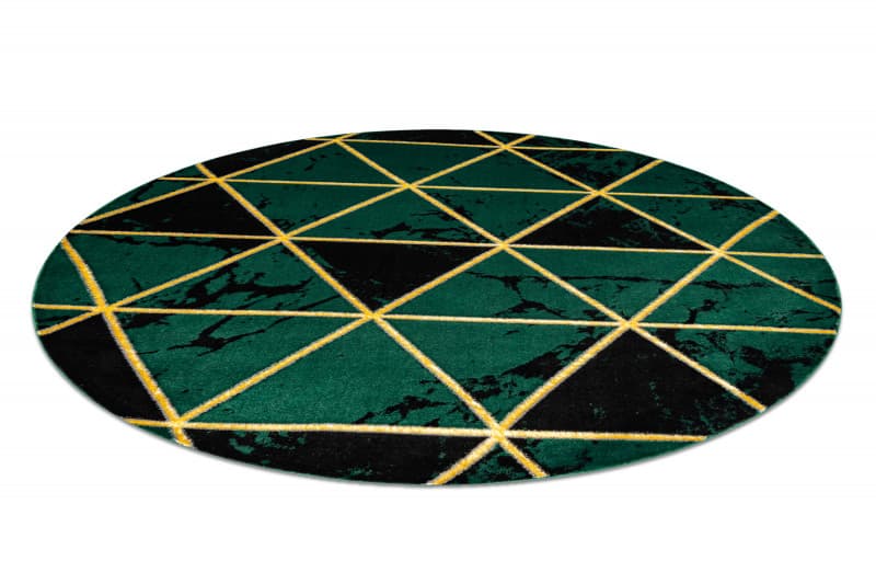 Kusový koberec Emerald 1020 green and gold kruh 4