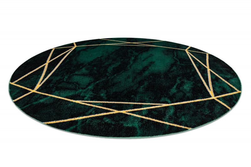 Kusový koberec Emerald 1022 green and gold kruh 4