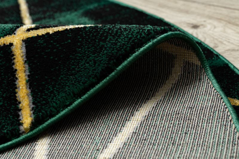 Kusový koberec Emerald 1022 green and gold kruh 5