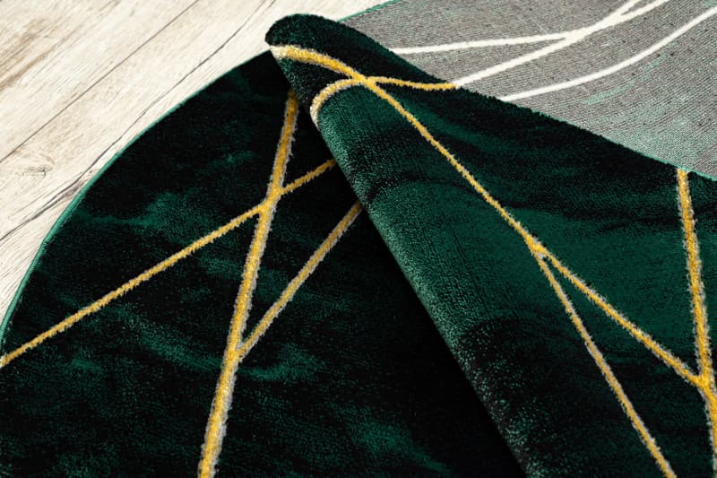 Kusový koberec Emerald 1022 green and gold kruh 9