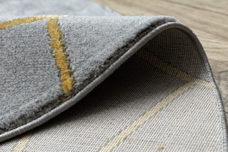 Kusový koberec Emerald 1022 grey and gold kruh 6