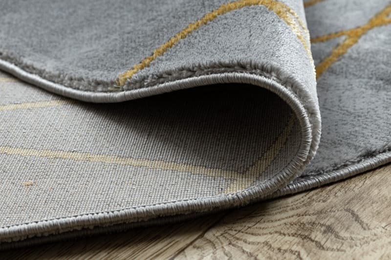 Kusový koberec Emerald 1022 grey and gold kruh 7