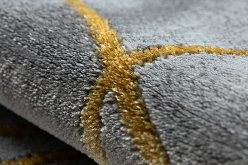 Kusový koberec Emerald 1022 grey and gold kruh 5