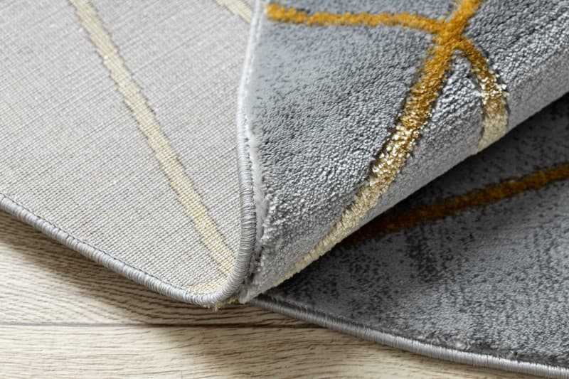 Kusový koberec Emerald 1022 grey and gold kruh 9