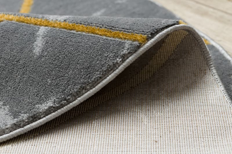 Kusový koberec Emerald geometric 1012 grey and gold kruh 7