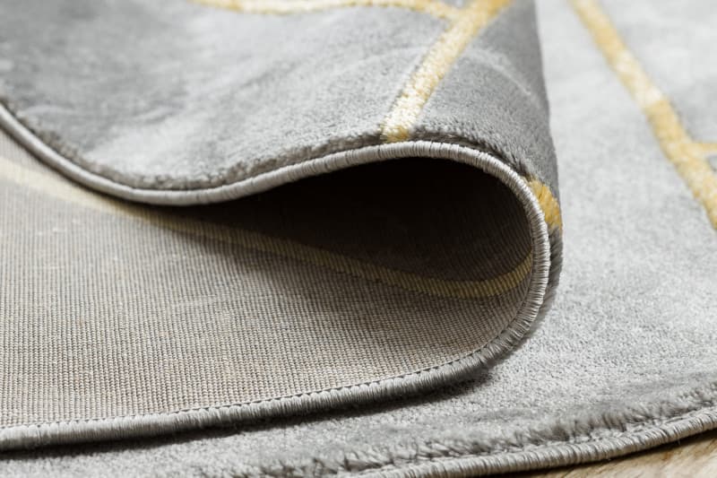 Kusový koberec Emerald geometric 1012 grey and gold kruh 8