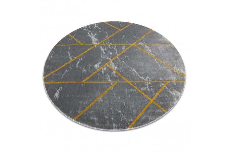 Kusový koberec Emerald geometric 1012 grey and gold kruh 3